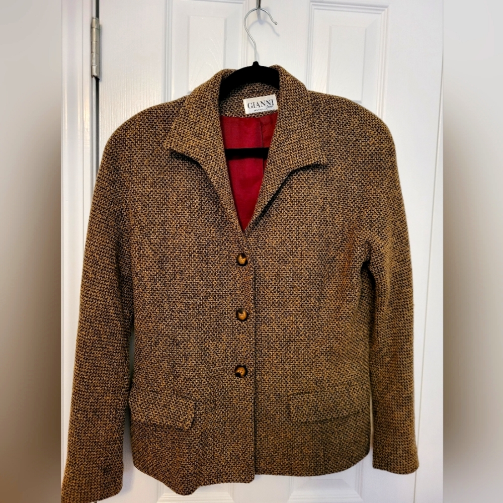 Brown black blazer,size 12